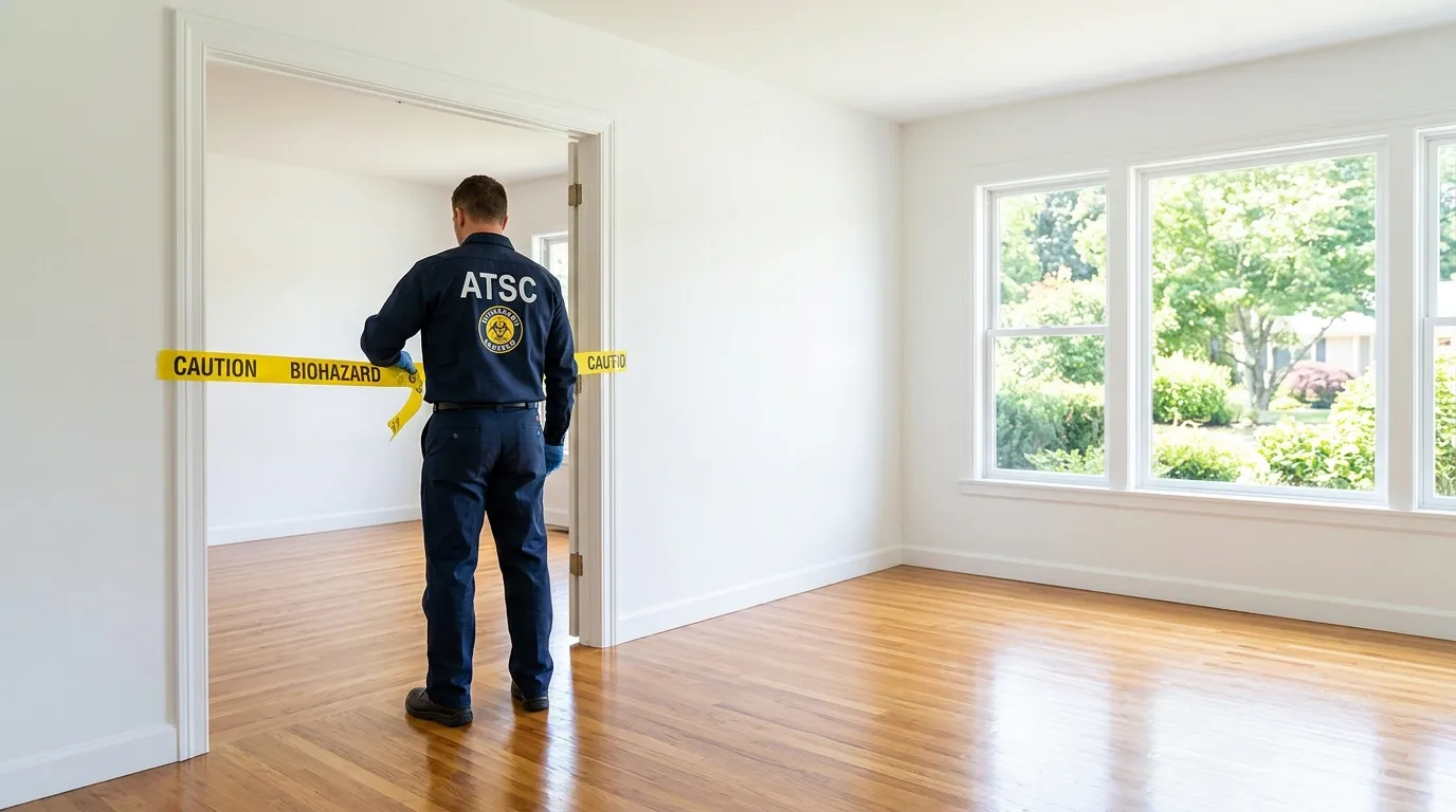 Certified biohazard cleanup crew performing Decomposition Cleanup in Florida Ridge